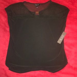 NWT- Black Top W/ Gold Accent
